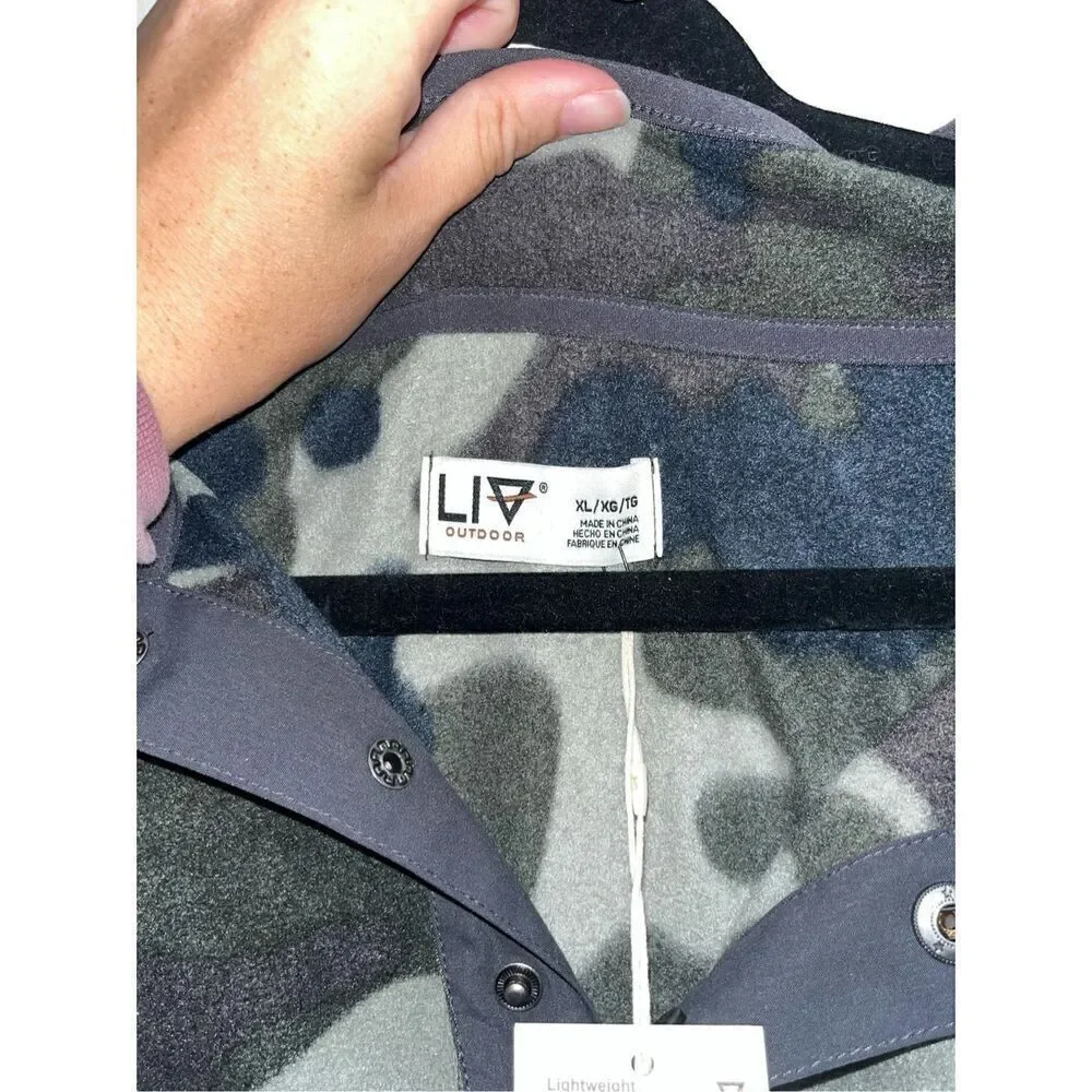 NWT LIV Outdoor Women’s Camo Fleece Quarter Snap XL